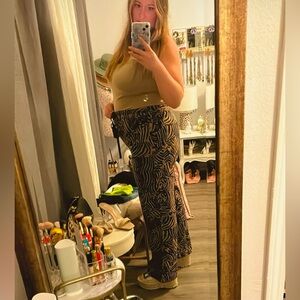 Joie Floral Tropical Print Linen Blend Pants